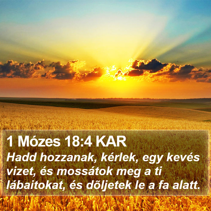 1 Mózes 18:4 KAR Bible Study