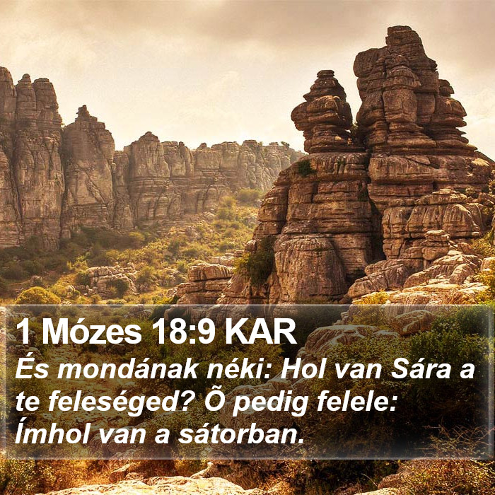 1 Mózes 18:9 KAR Bible Study