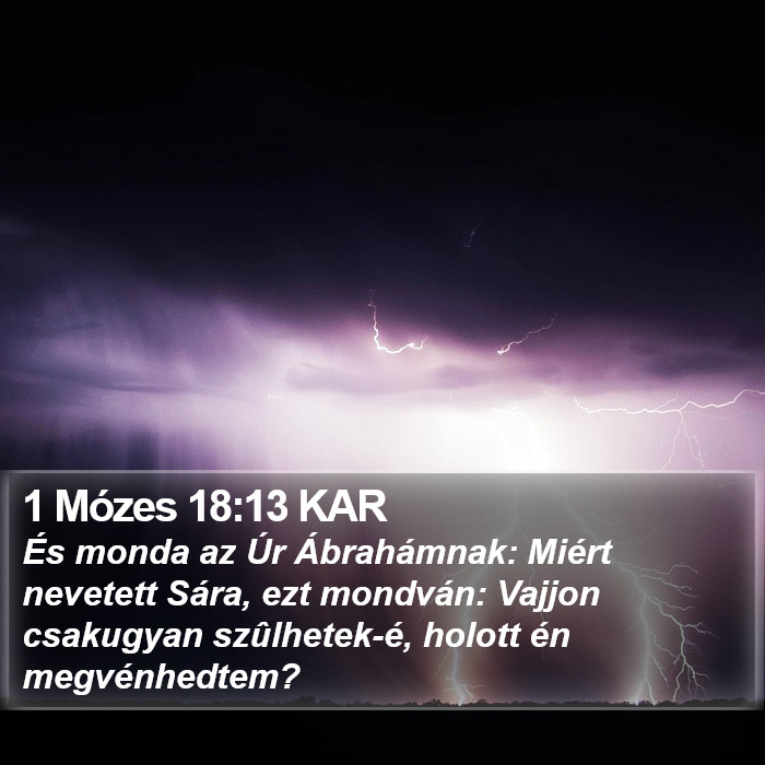 1 Mózes 18:13 KAR Bible Study