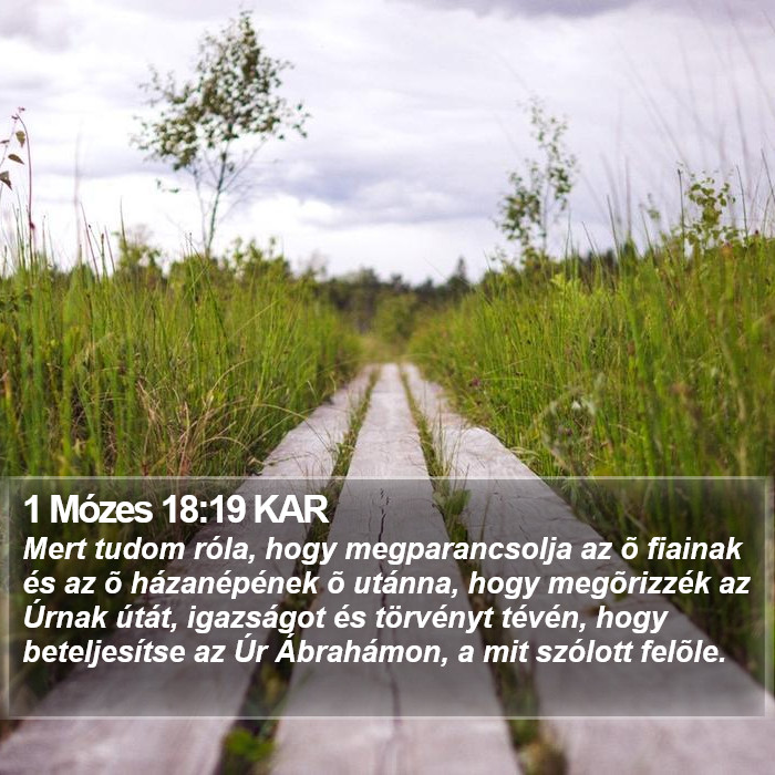 1 Mózes 18:19 KAR Bible Study