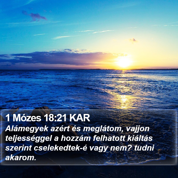1 Mózes 18:21 KAR Bible Study