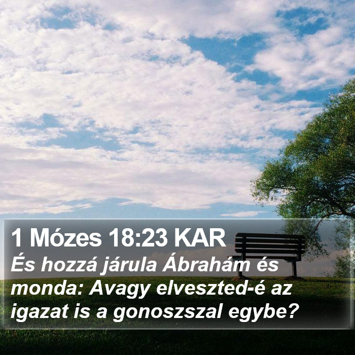 1 Mózes 18:23 KAR Bible Study