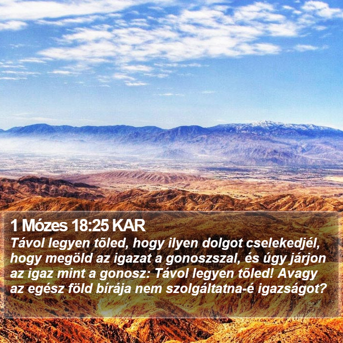 1 Mózes 18:25 KAR Bible Study