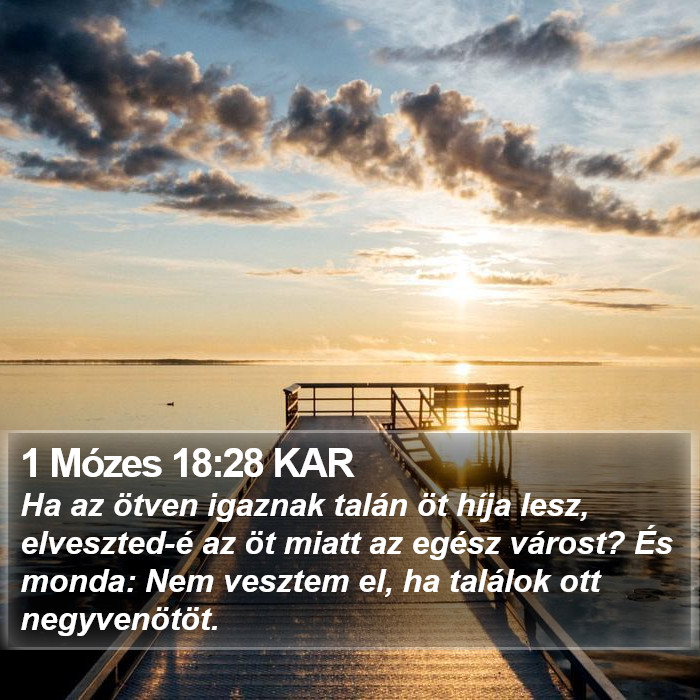 1 Mózes 18:28 KAR Bible Study