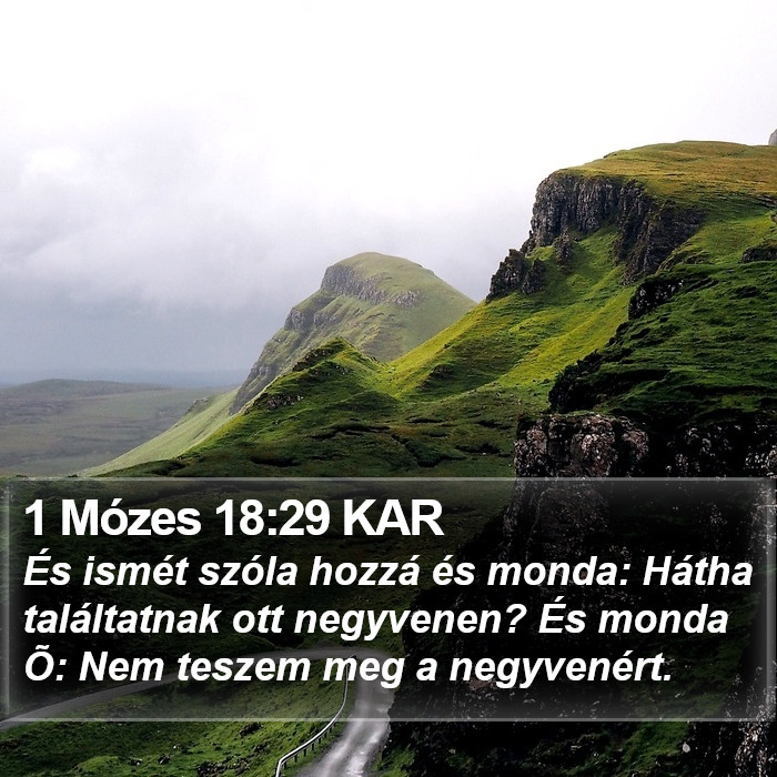 1 Mózes 18:29 KAR Bible Study