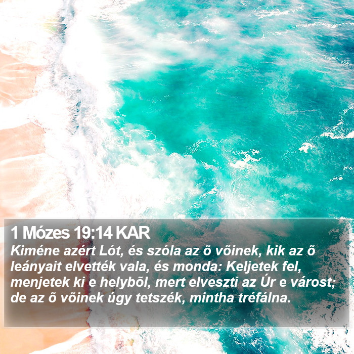 1 Mózes 19:14 KAR Bible Study