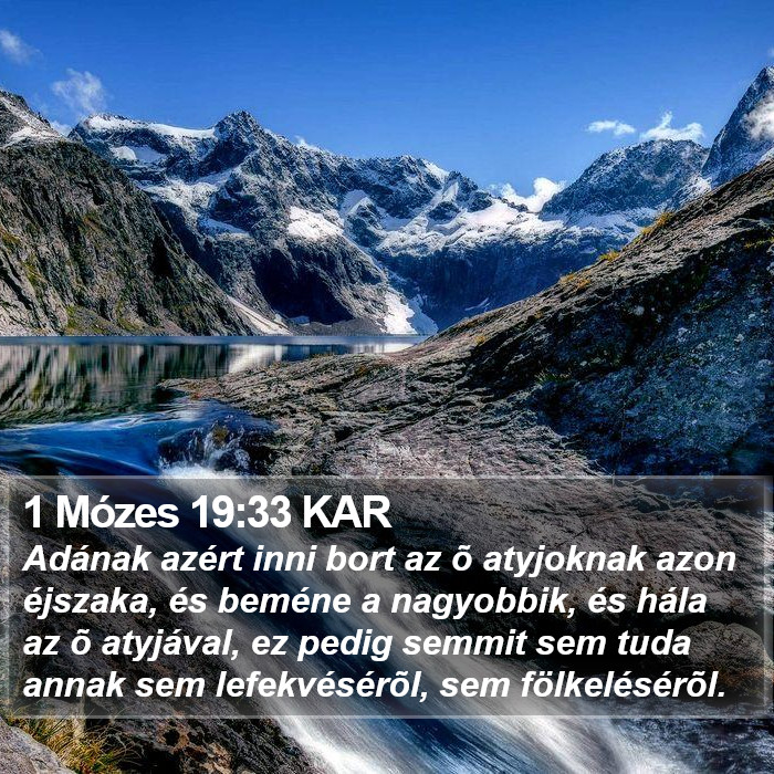 1 Mózes 19:33 KAR Bible Study