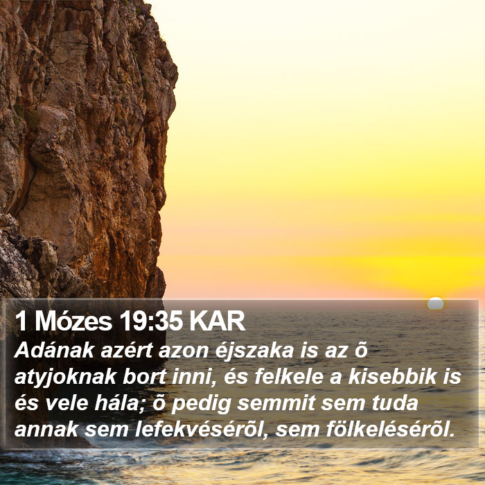 1 Mózes 19:35 KAR Bible Study