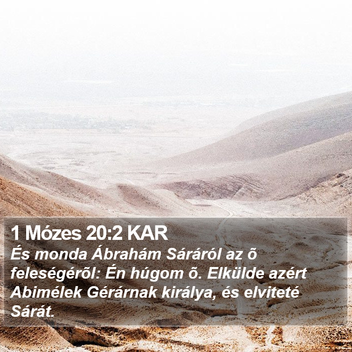 1 Mózes 20:2 KAR Bible Study