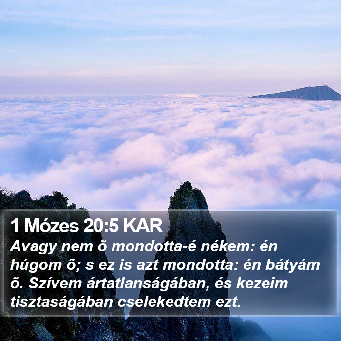 1 Mózes 20:5 KAR Bible Study