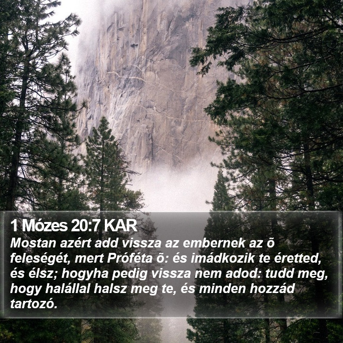 1 Mózes 20:7 KAR Bible Study