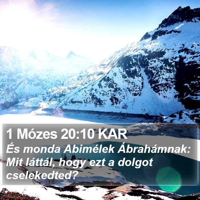 1 Mózes 20:10 KAR Bible Study