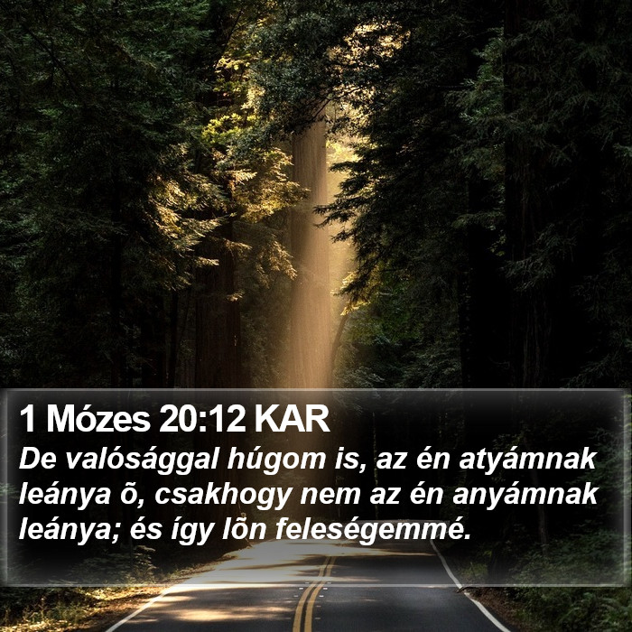1 Mózes 20:12 KAR Bible Study