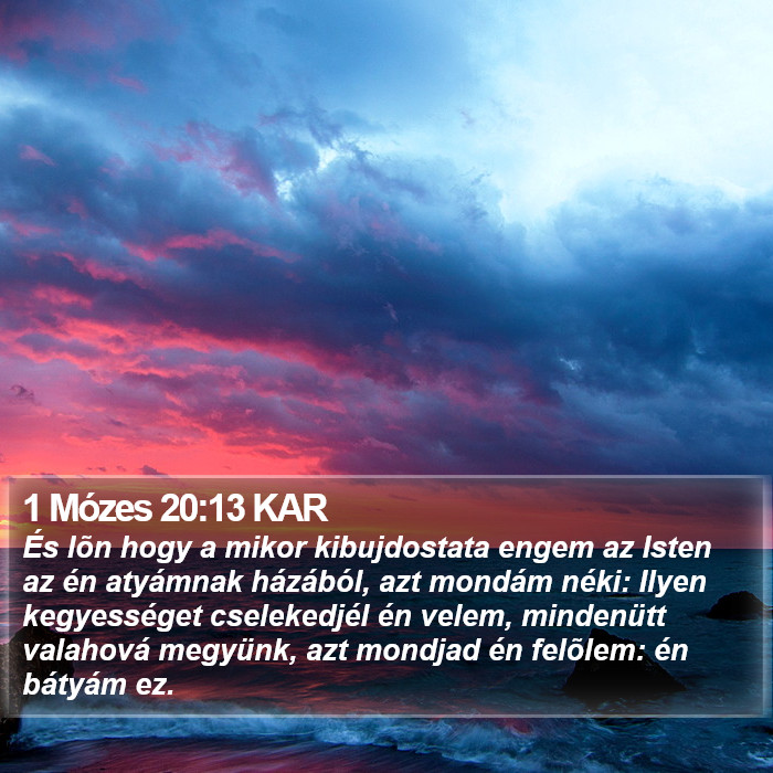 1 Mózes 20:13 KAR Bible Study