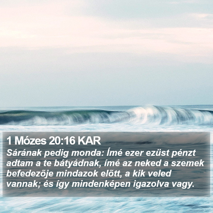 1 Mózes 20:16 KAR Bible Study