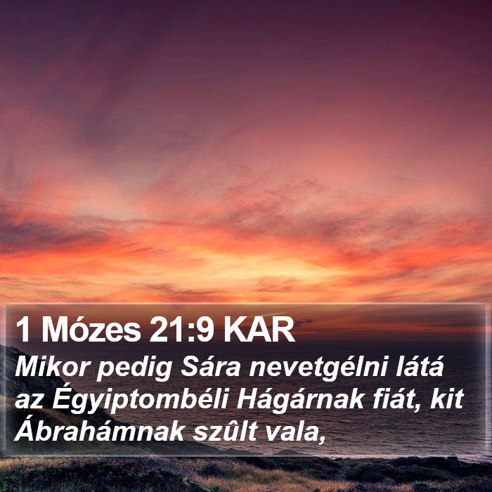 1 Mózes 21:9 KAR Bible Study