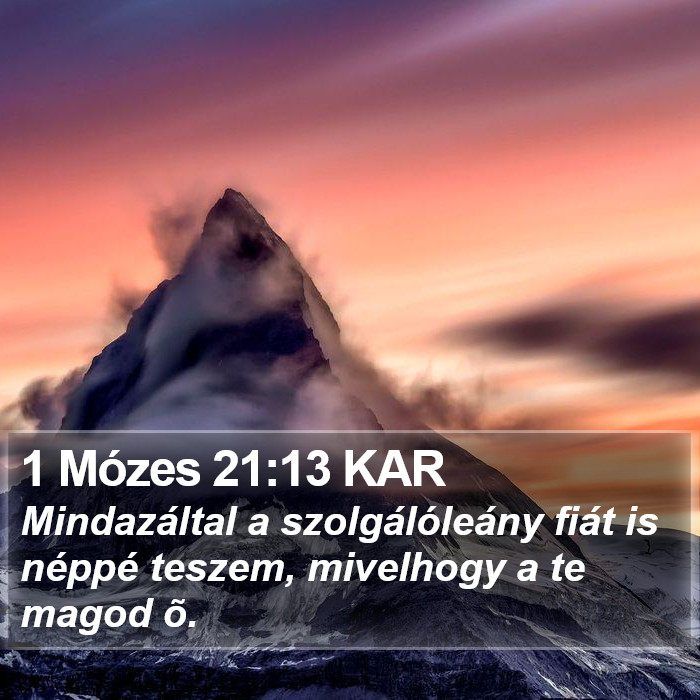 1 Mózes 21:13 KAR Bible Study