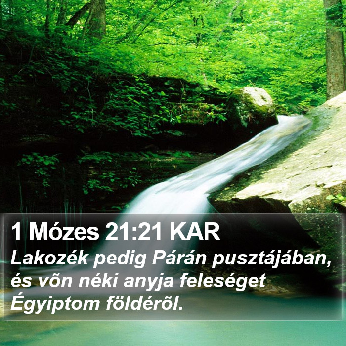 1 Mózes 21:21 KAR Bible Study