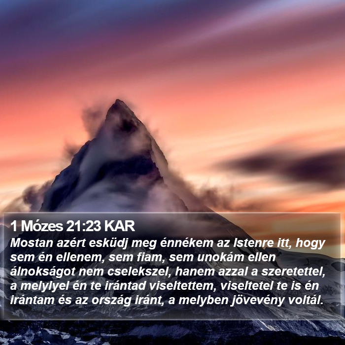 1 Mózes 21:23 KAR Bible Study