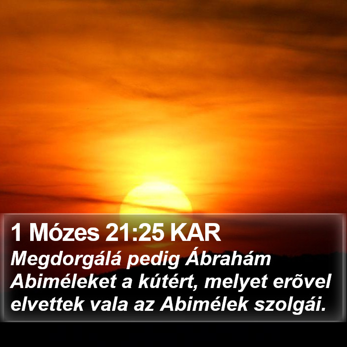 1 Mózes 21:25 KAR Bible Study