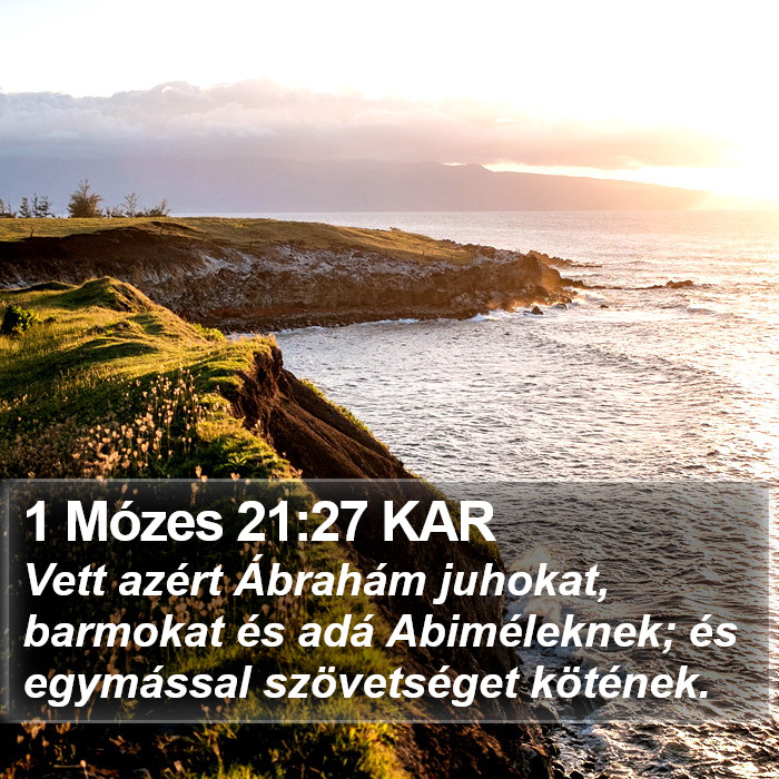 1 Mózes 21:27 KAR Bible Study