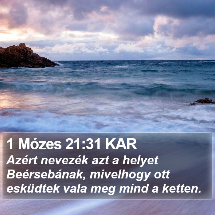 1 Mózes 21:31 KAR Bible Study