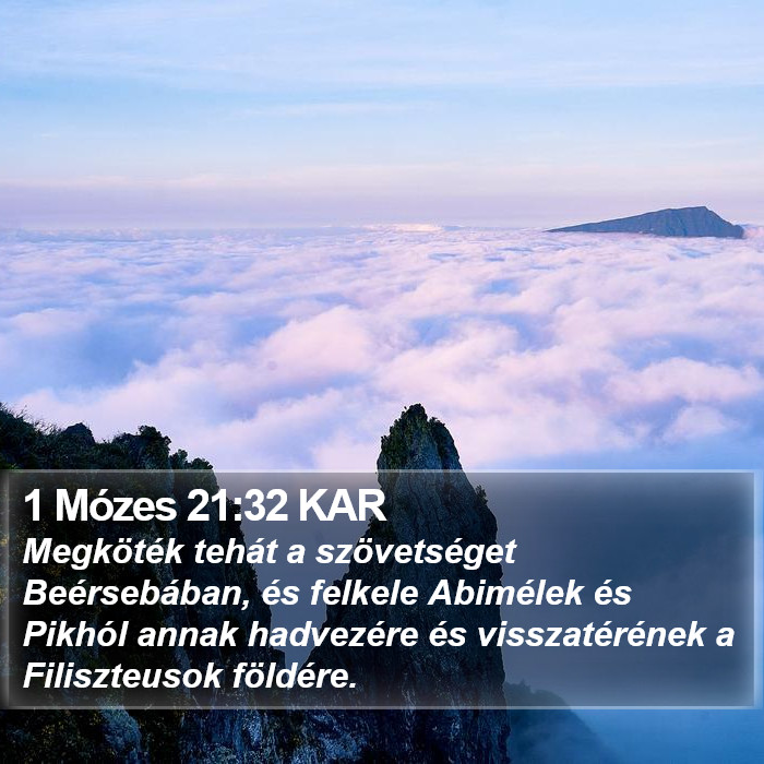 1 Mózes 21:32 KAR Bible Study