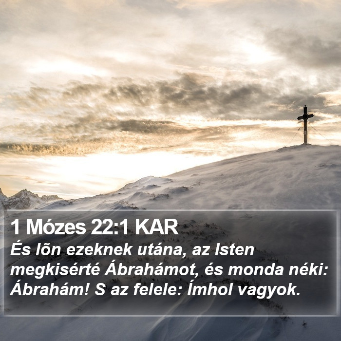 1 Mózes 22:1 KAR Bible Study