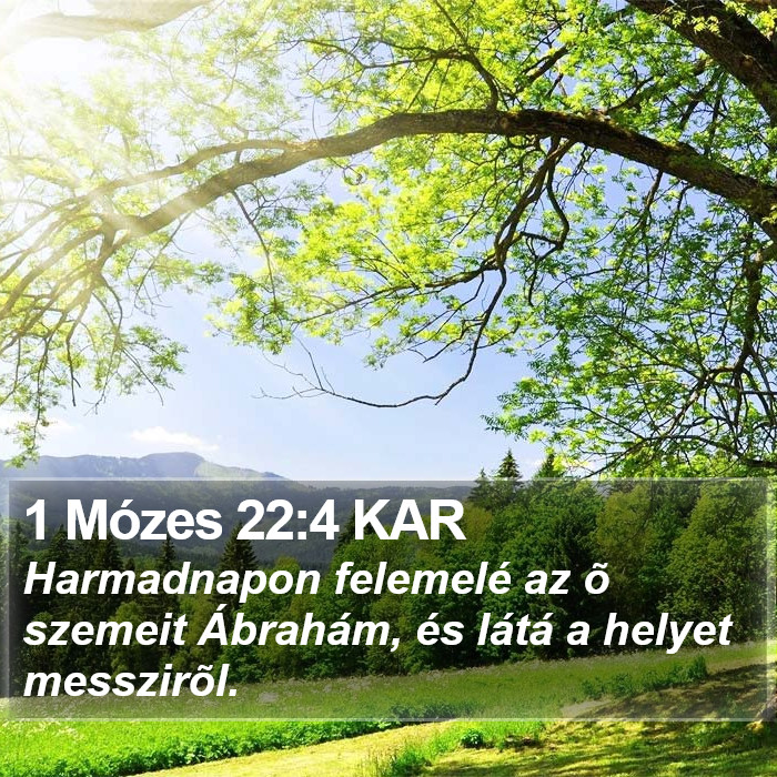 1 Mózes 22:4 KAR Bible Study