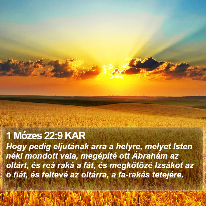 1 Mózes 22:9 KAR Bible Study