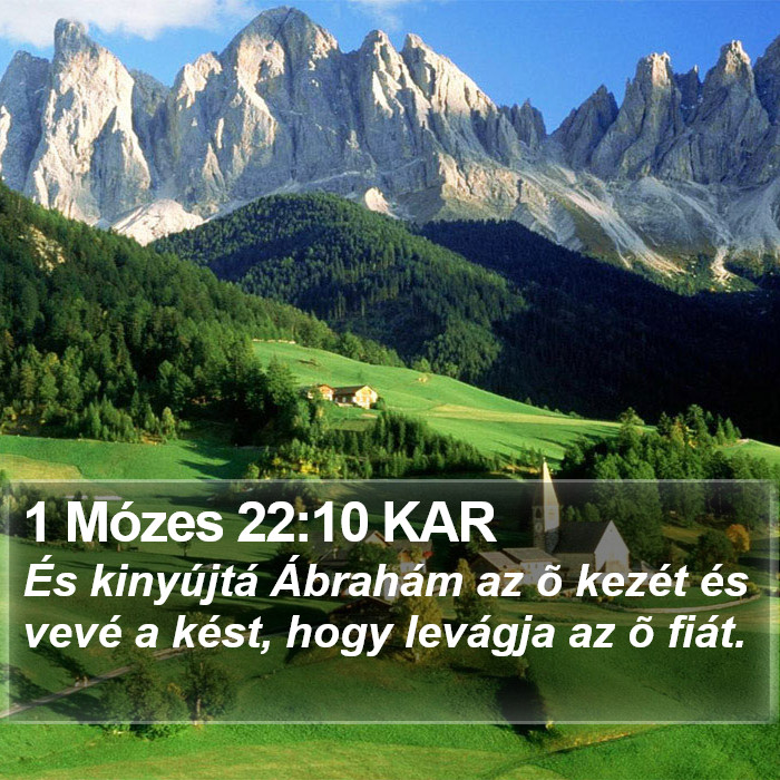 1 Mózes 22:10 KAR Bible Study