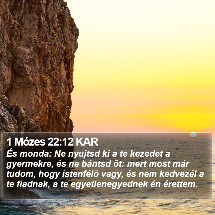 1 Mózes 22:12 KAR Bible Study