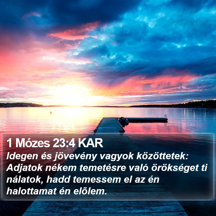 1 Mózes 23:4 KAR Bible Study