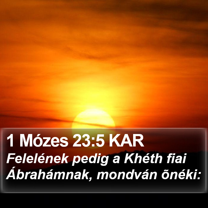 1 Mózes 23:5 KAR Bible Study
