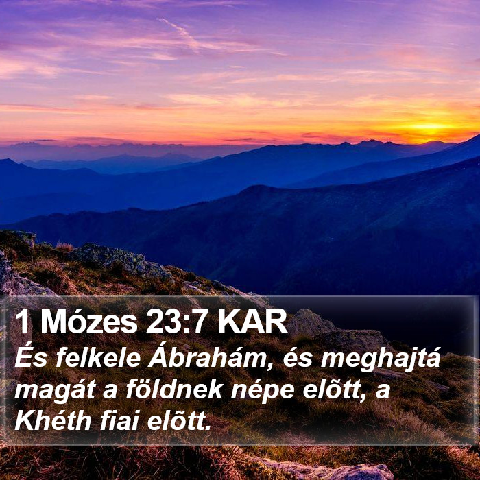 1 Mózes 23:7 KAR Bible Study