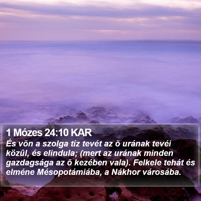 1 Mózes 24:10 KAR Bible Study