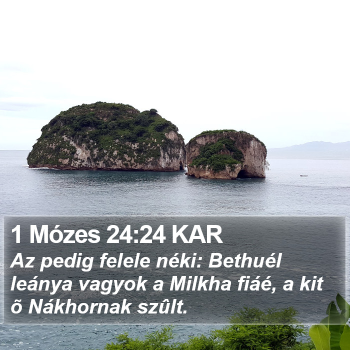 1 Mózes 24:24 KAR Bible Study