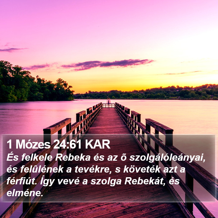 1 Mózes 24:61 KAR Bible Study