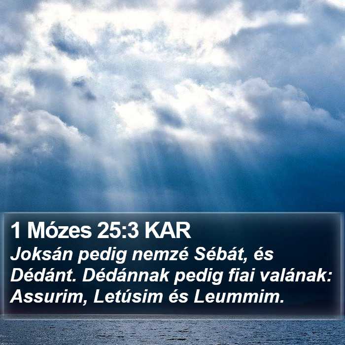 1 Mózes 25:3 KAR Bible Study