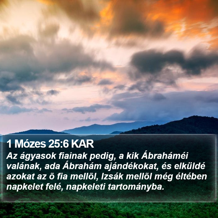 1 Mózes 25:6 KAR Bible Study