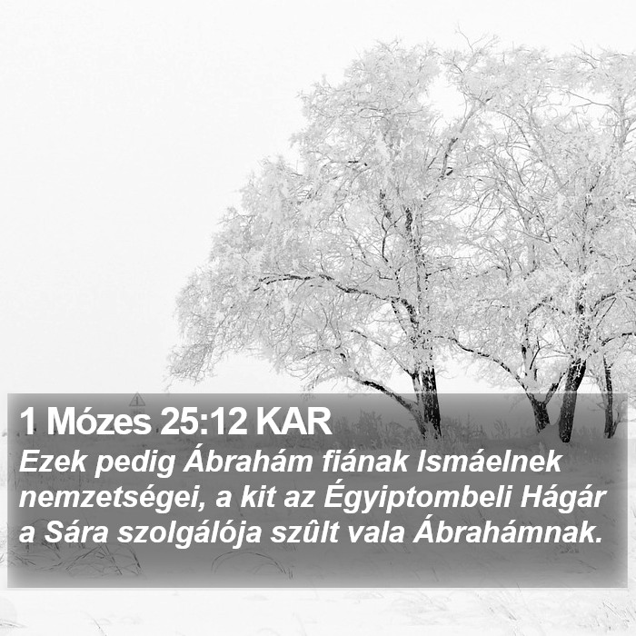 1 Mózes 25:12 KAR Bible Study