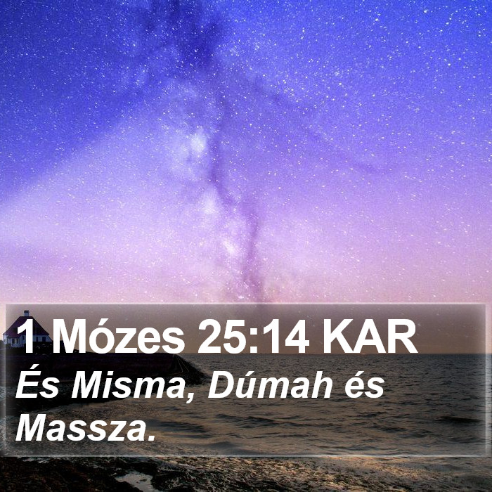 1 Mózes 25:14 KAR Bible Study