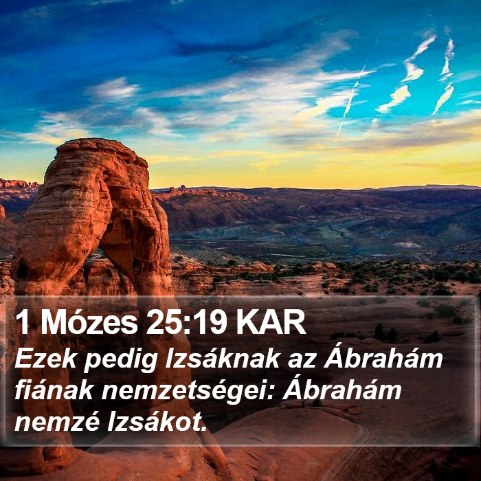 1 Mózes 25:19 KAR Bible Study