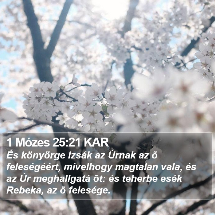 1 Mózes 25:21 KAR Bible Study