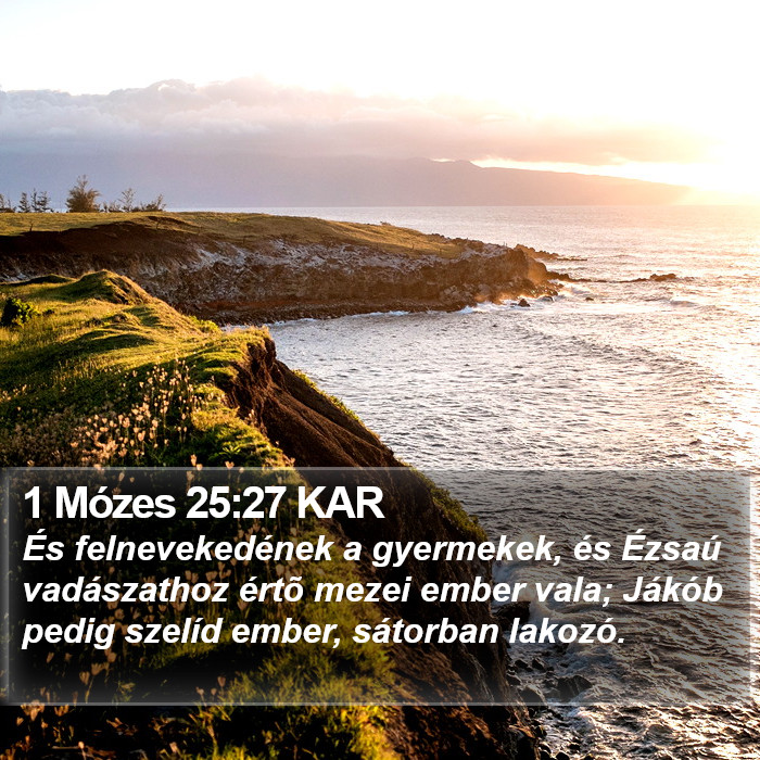 1 Mózes 25:27 KAR Bible Study