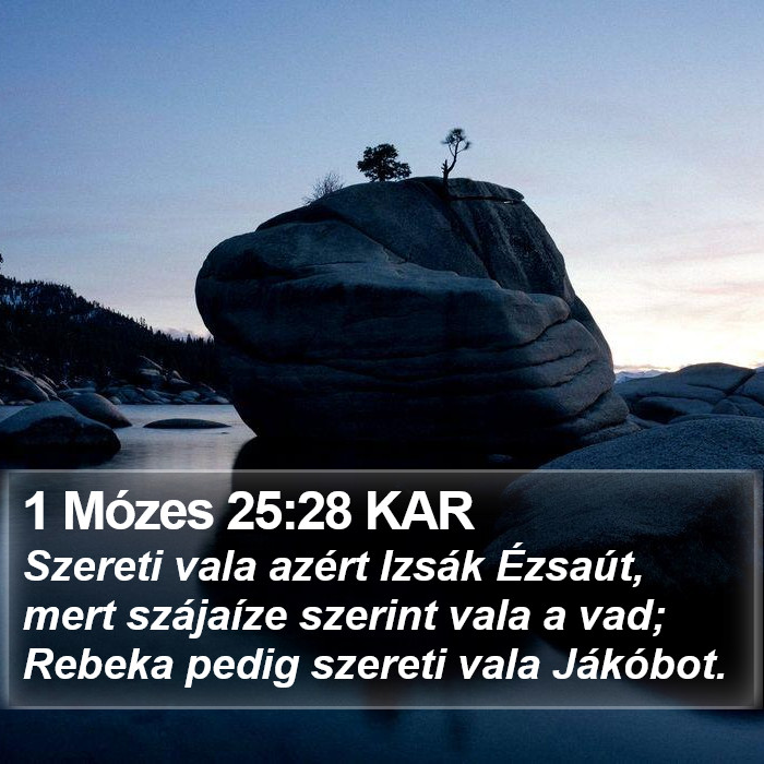 1 Mózes 25:28 KAR Bible Study