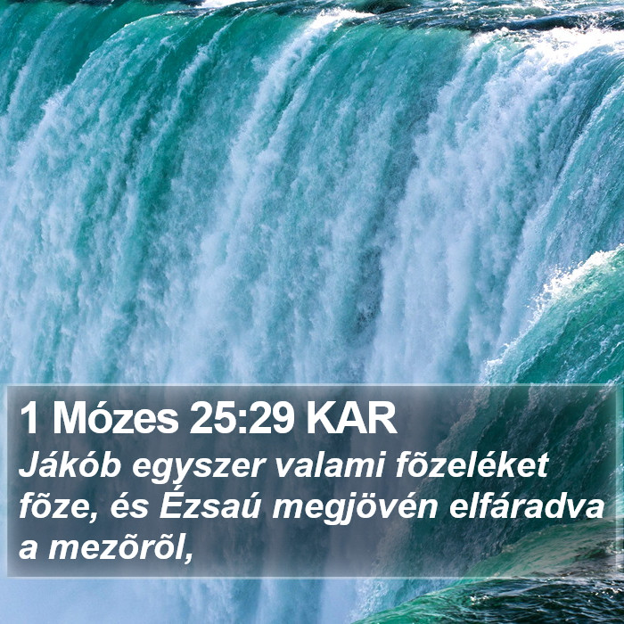 1 Mózes 25:29 KAR Bible Study