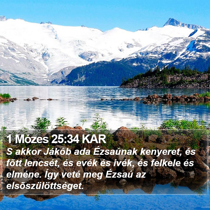 1 Mózes 25:34 KAR Bible Study