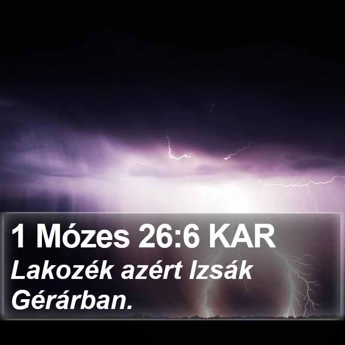 1 Mózes 26:6 KAR Bible Study