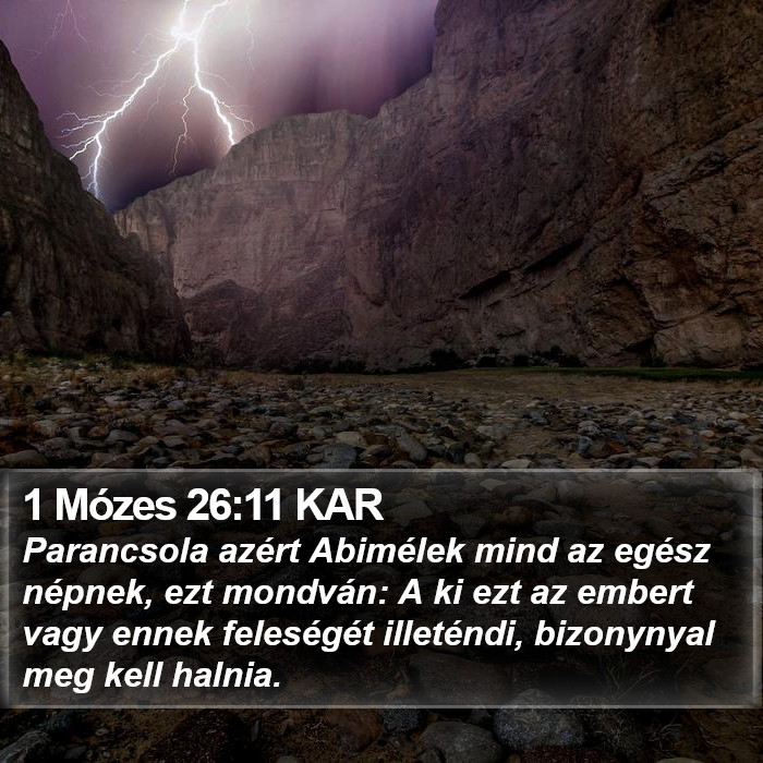 1 Mózes 26:11 KAR Bible Study